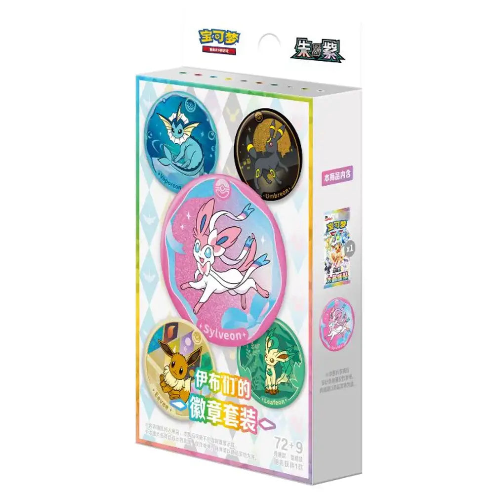 Pokemon Terastal Gathering Chinese Badge Set Display of 10
